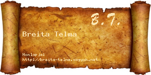 Breita Telma névjegykártya